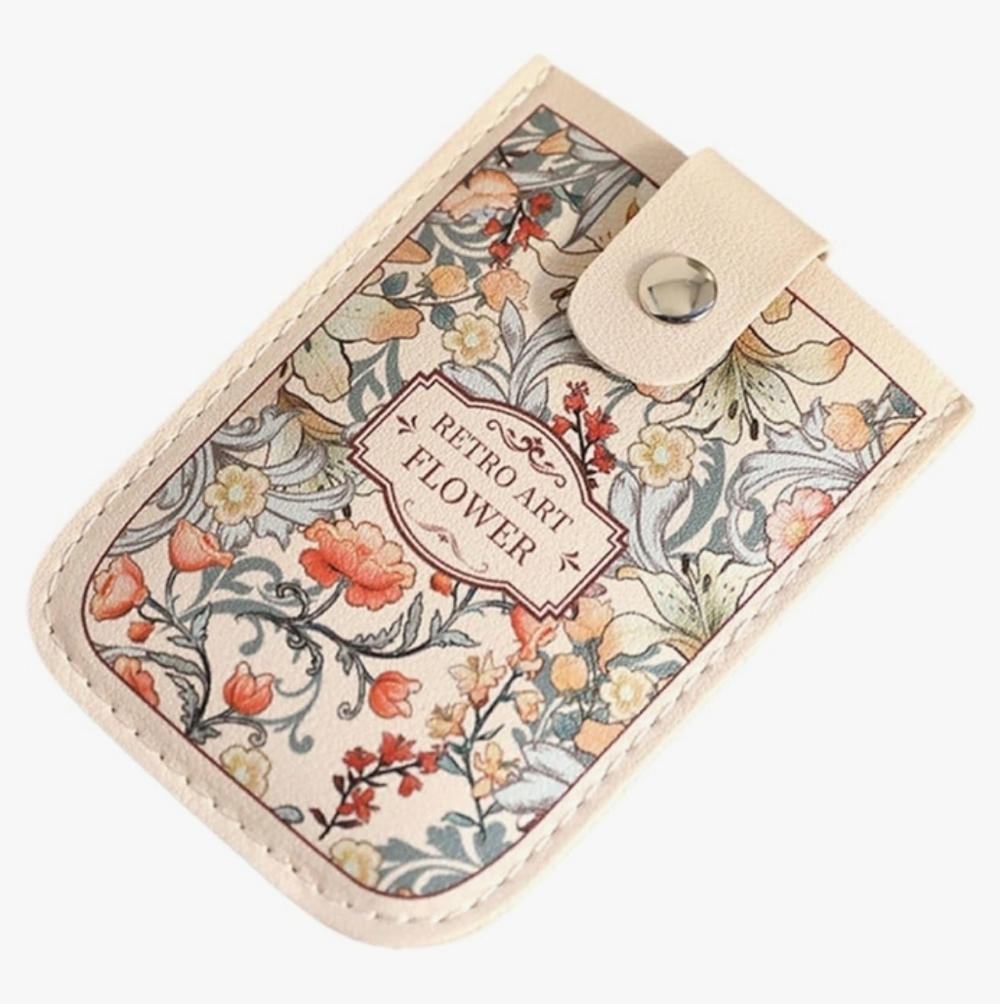 Pull Out Card Holder Wallet Vintage Bohemian Design RFID Blocking NWT - Picture 2 of 5